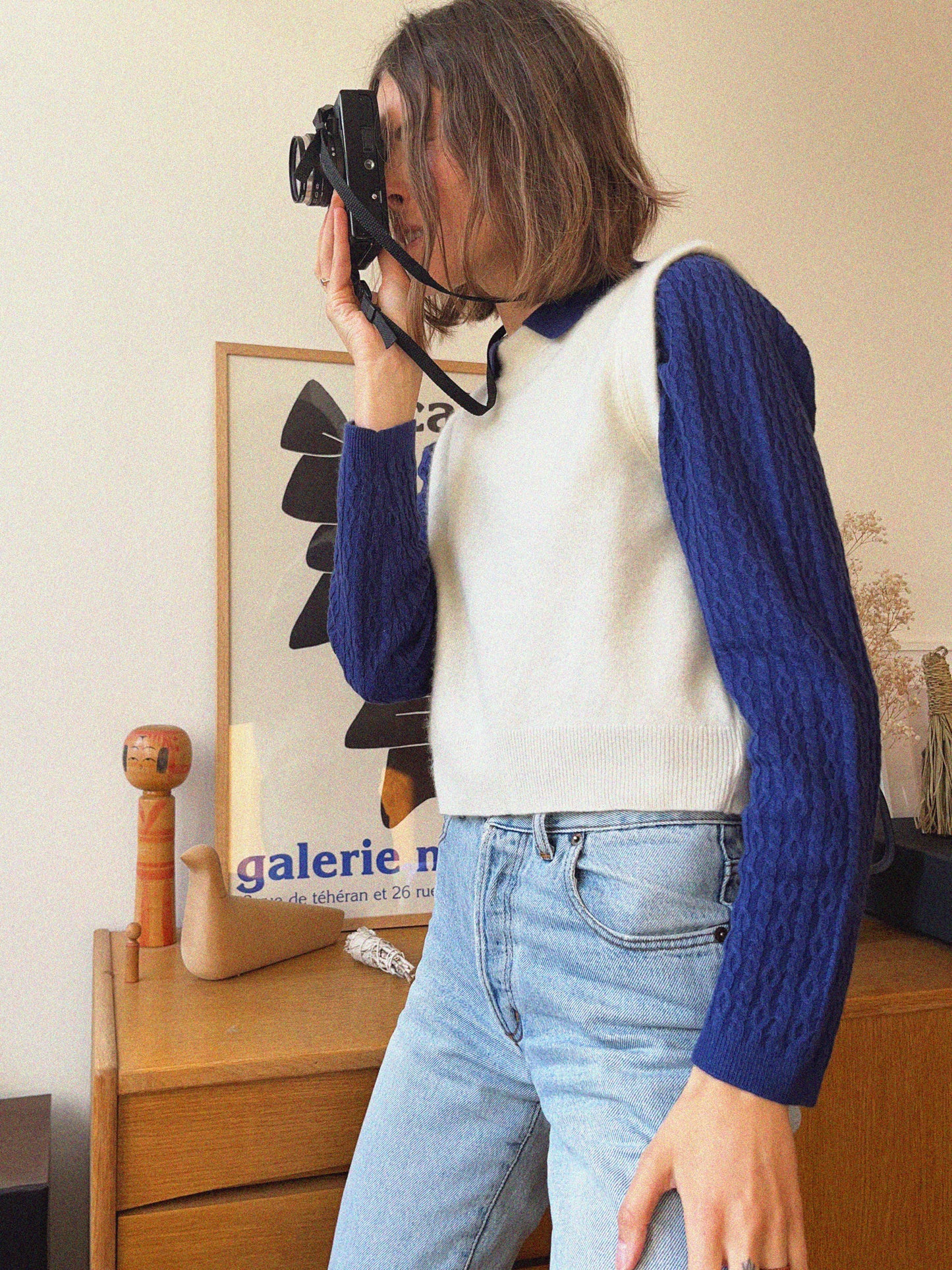 Cashmere Vest écru