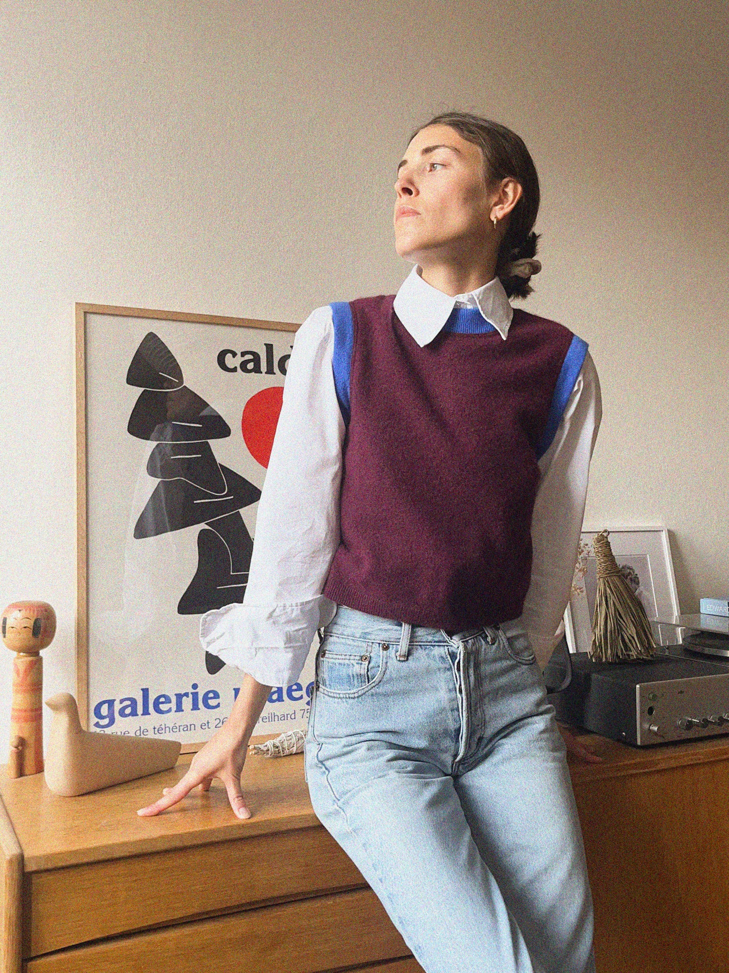 Cashmere Vest Burgundy