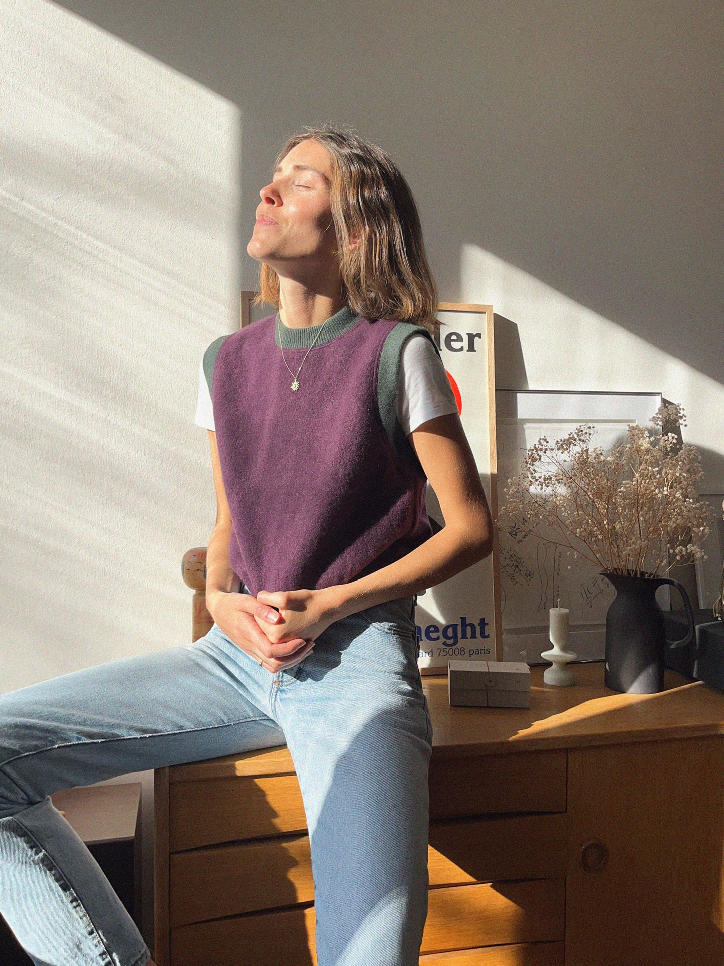Cashmere Vest Violet