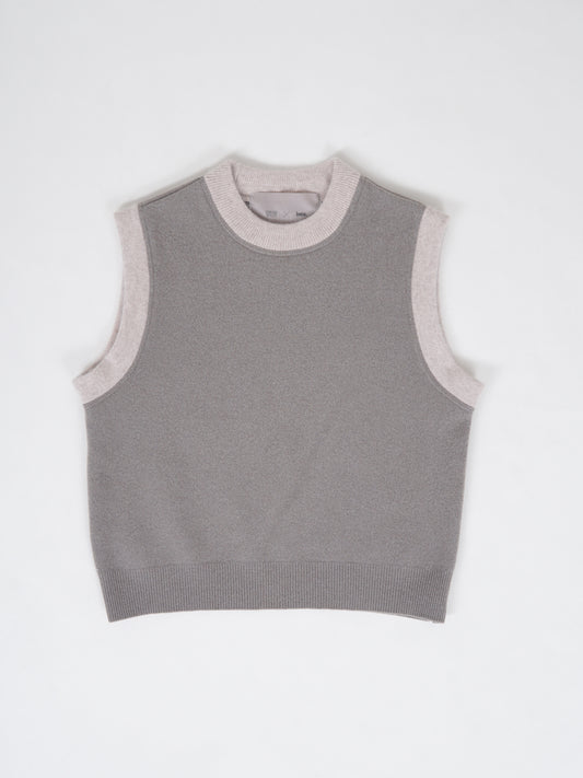Cashmere Vest Green-Grey