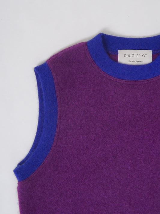 Cashmere Vest Plum