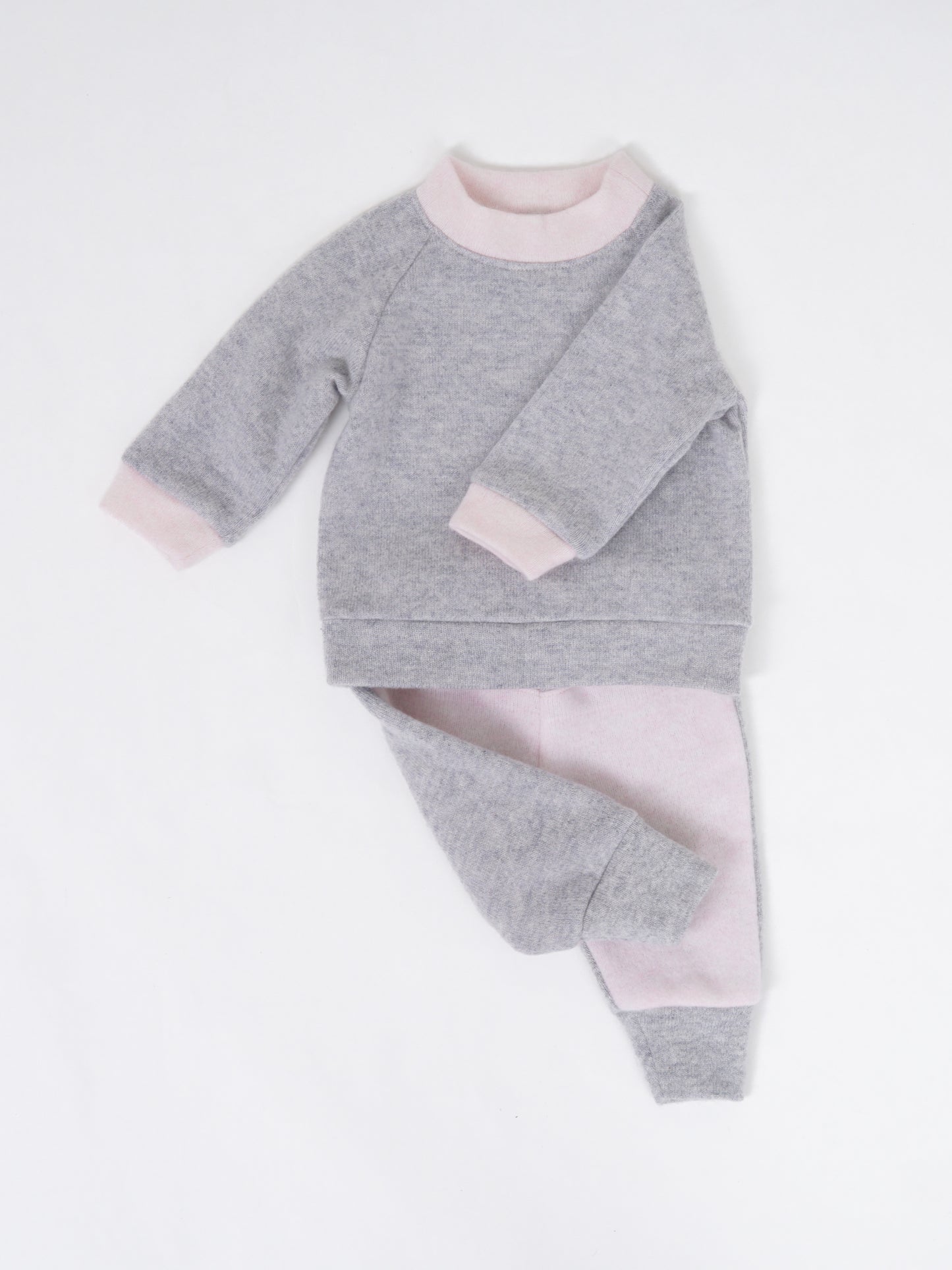 Kaszmirowy komplet Grey&Pink