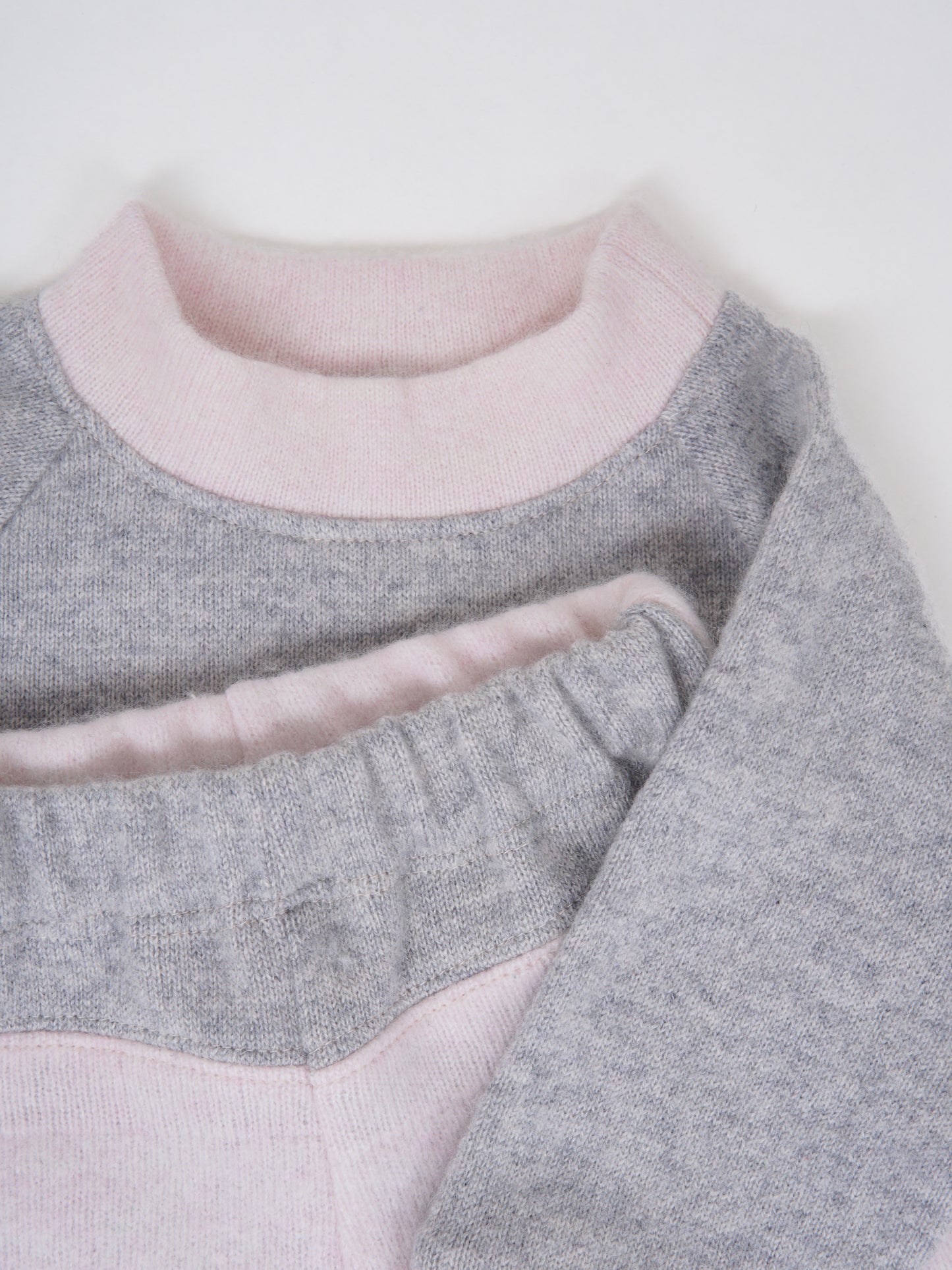 Kaszmirowy komplet Grey&Pink