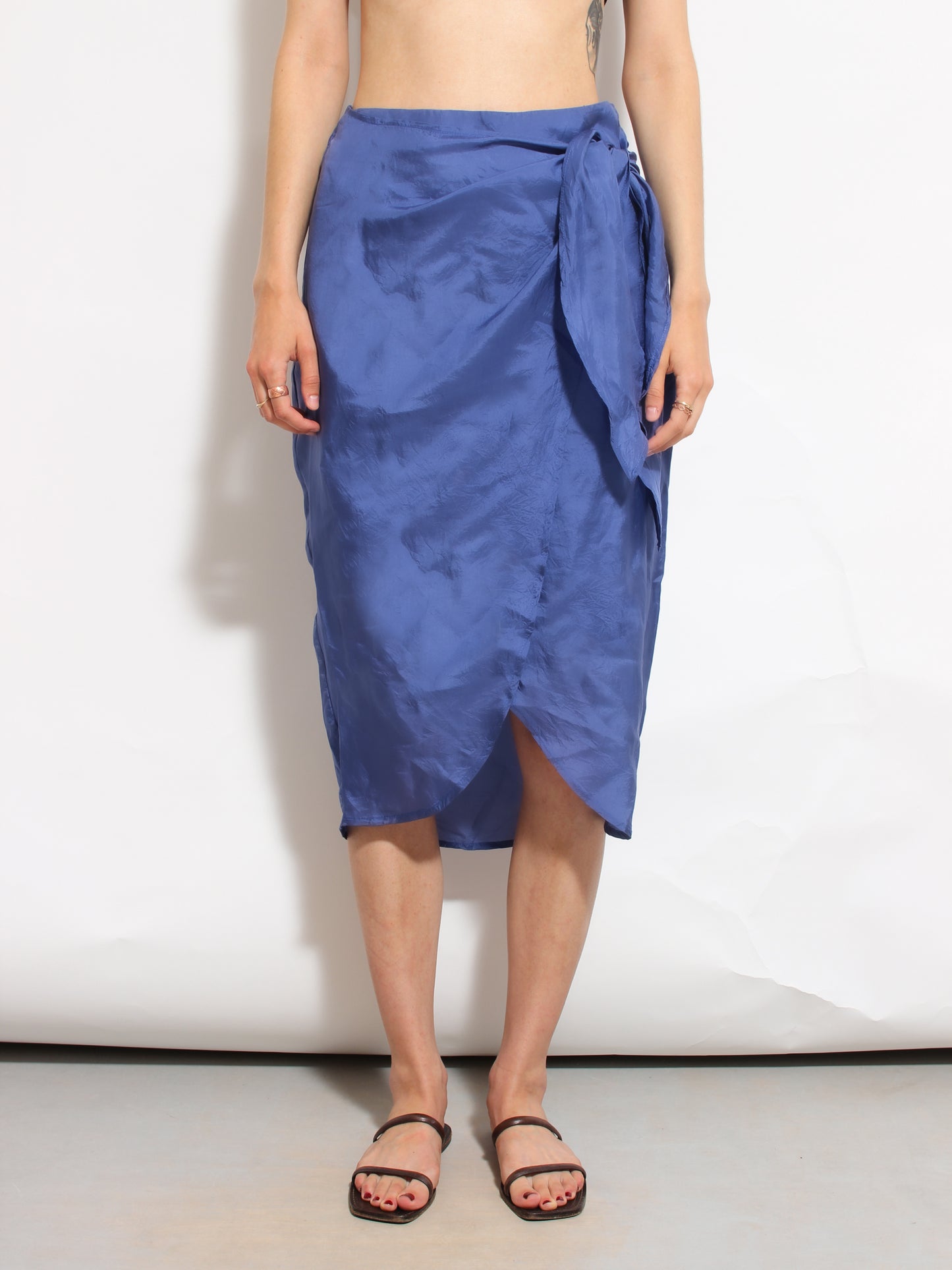 Spódnica Wrap niebieska