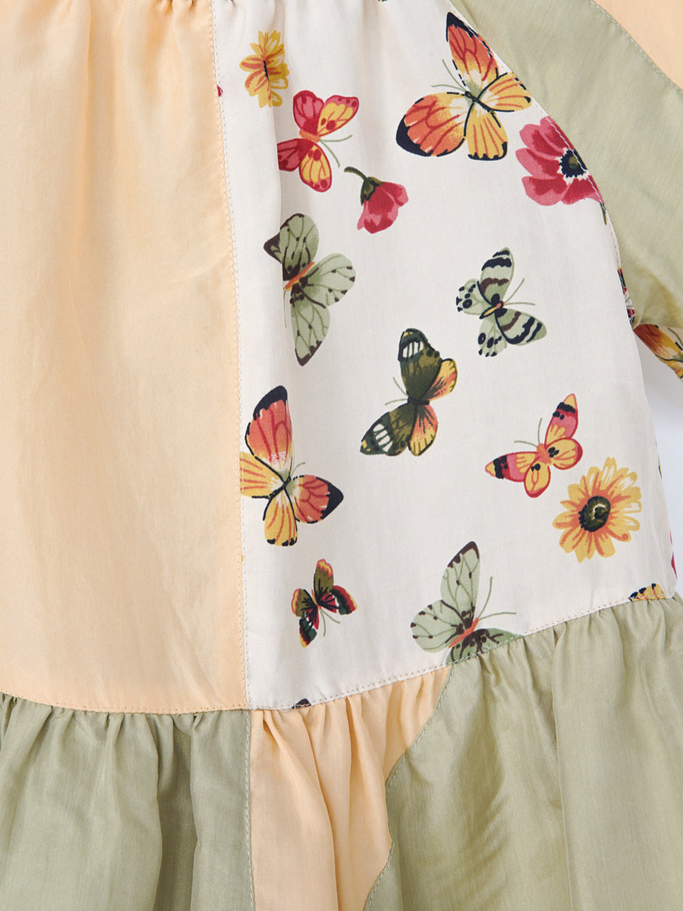 Jedwabna Sukienka Patchwork