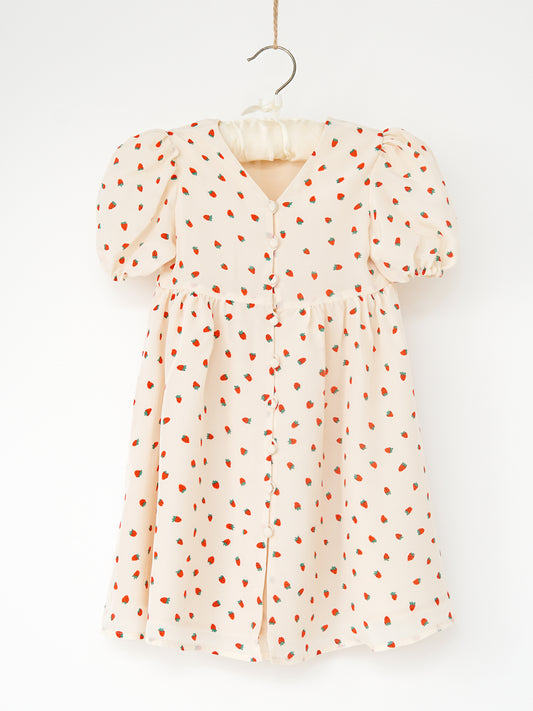 Jedwabna Sukienka Truskawki