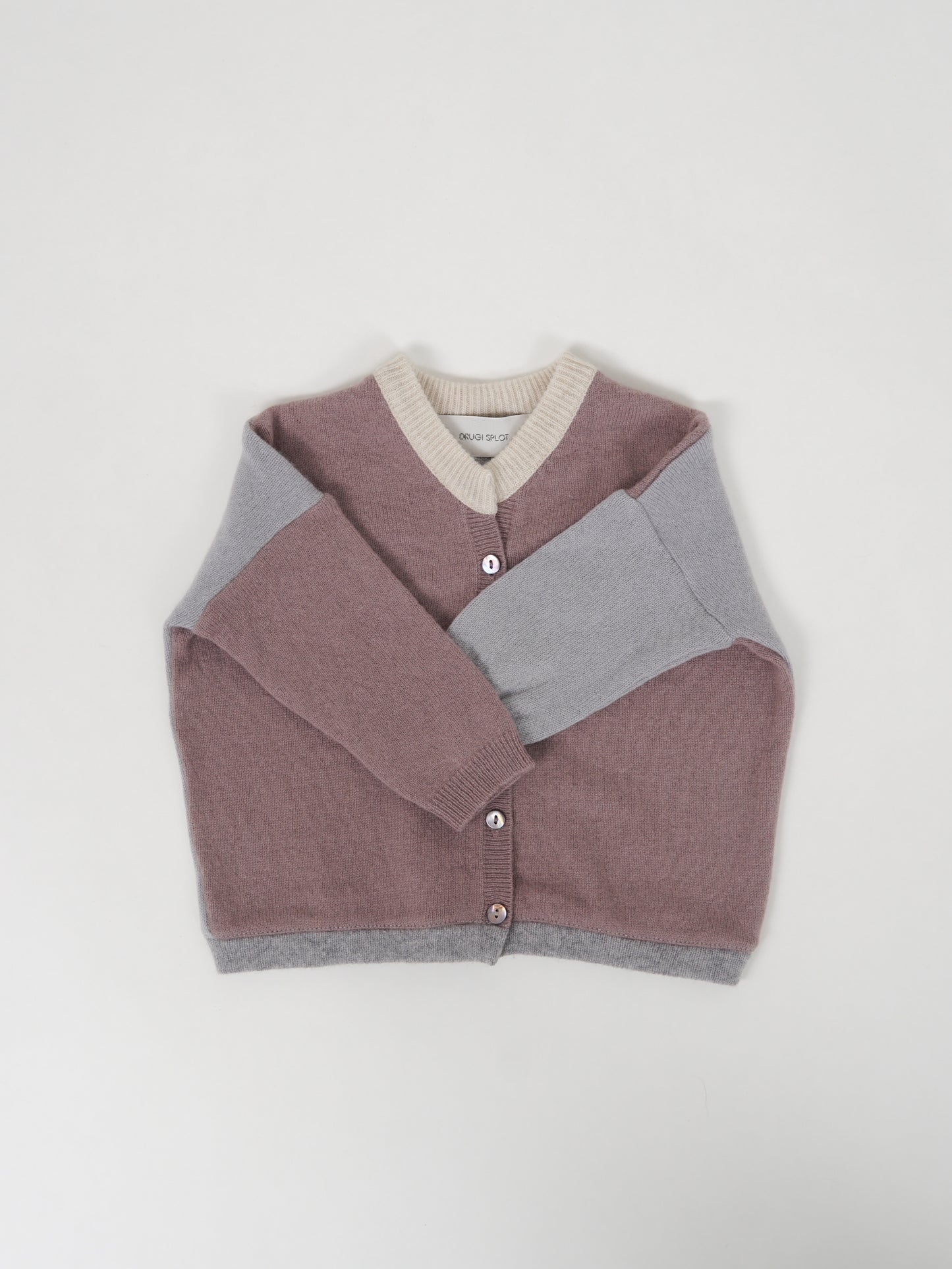 Wrzosowy cardigan z kaszmiru