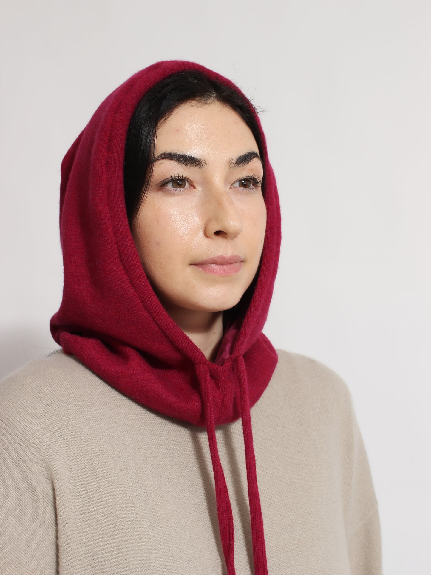 Bordo Hood Cashmere & Silk