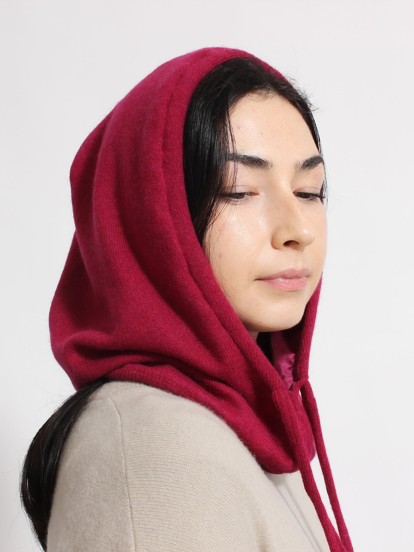 Bordo Hood Cashmere & Silk