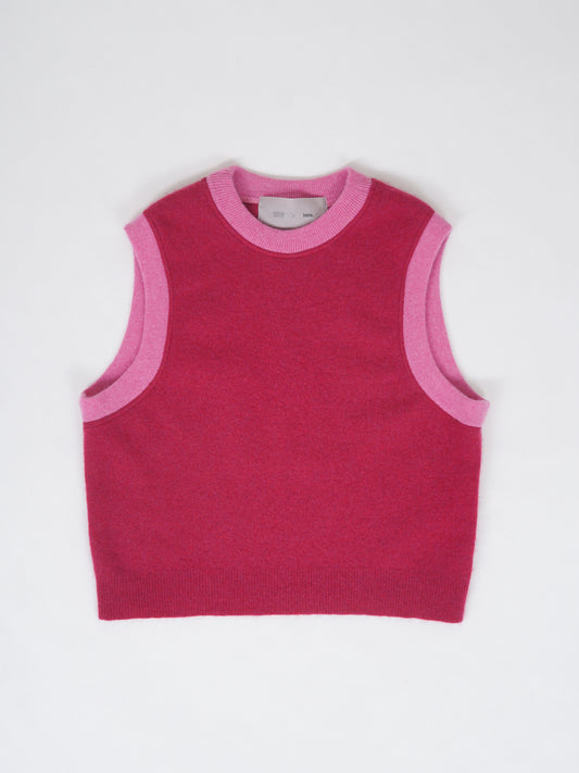 Cashmere Vest Electric Pink