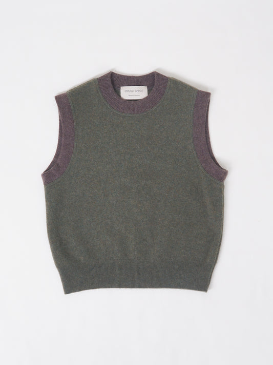Cashmere Vest Khaki