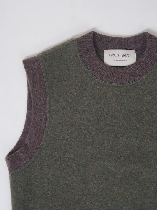 Cashmere Vest Khaki