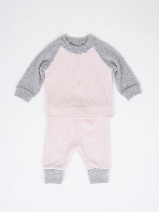 Kaszmirowy komplet Baby Pink