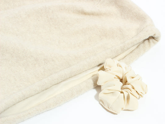Light Beige Hood Cashmere & Silk
