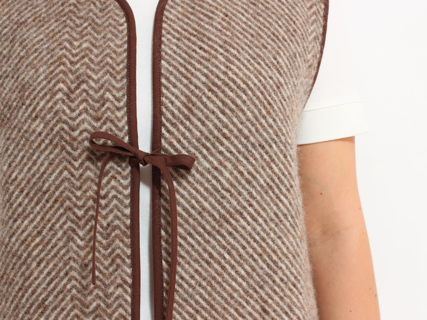 Chocolate Herringbone Vest