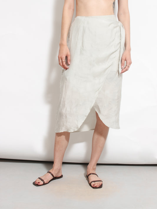 Spódnica Wrap wybielone szałwia