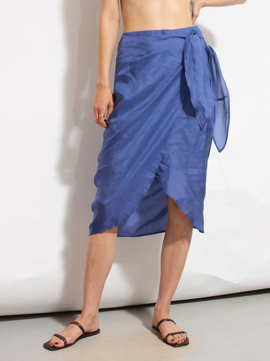 Spódnica Wrap niebieska