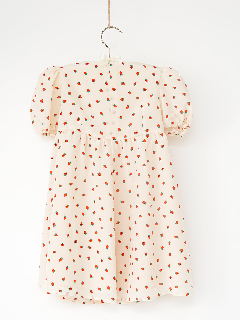 Strawberry silk dress