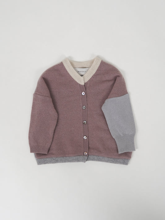 Wrzosowy cardigan z kaszmiru