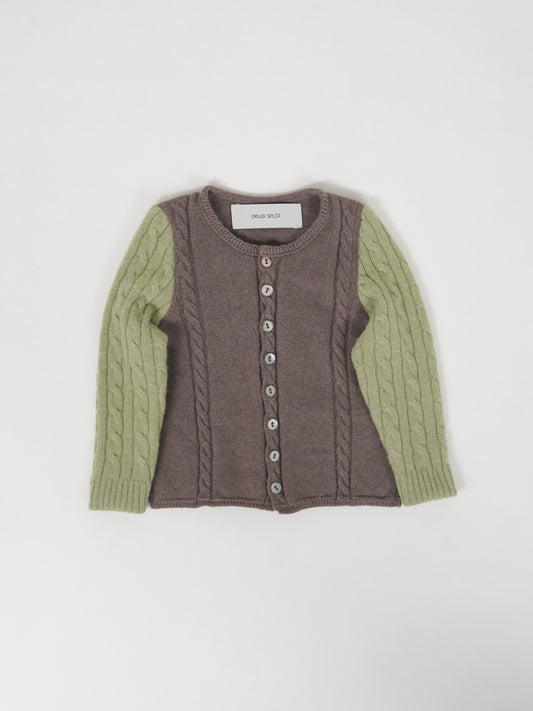 Brązowy cardigan z kaszmiru