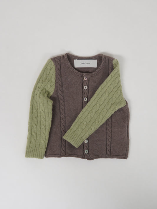 Brązowy cardigan z kaszmiru