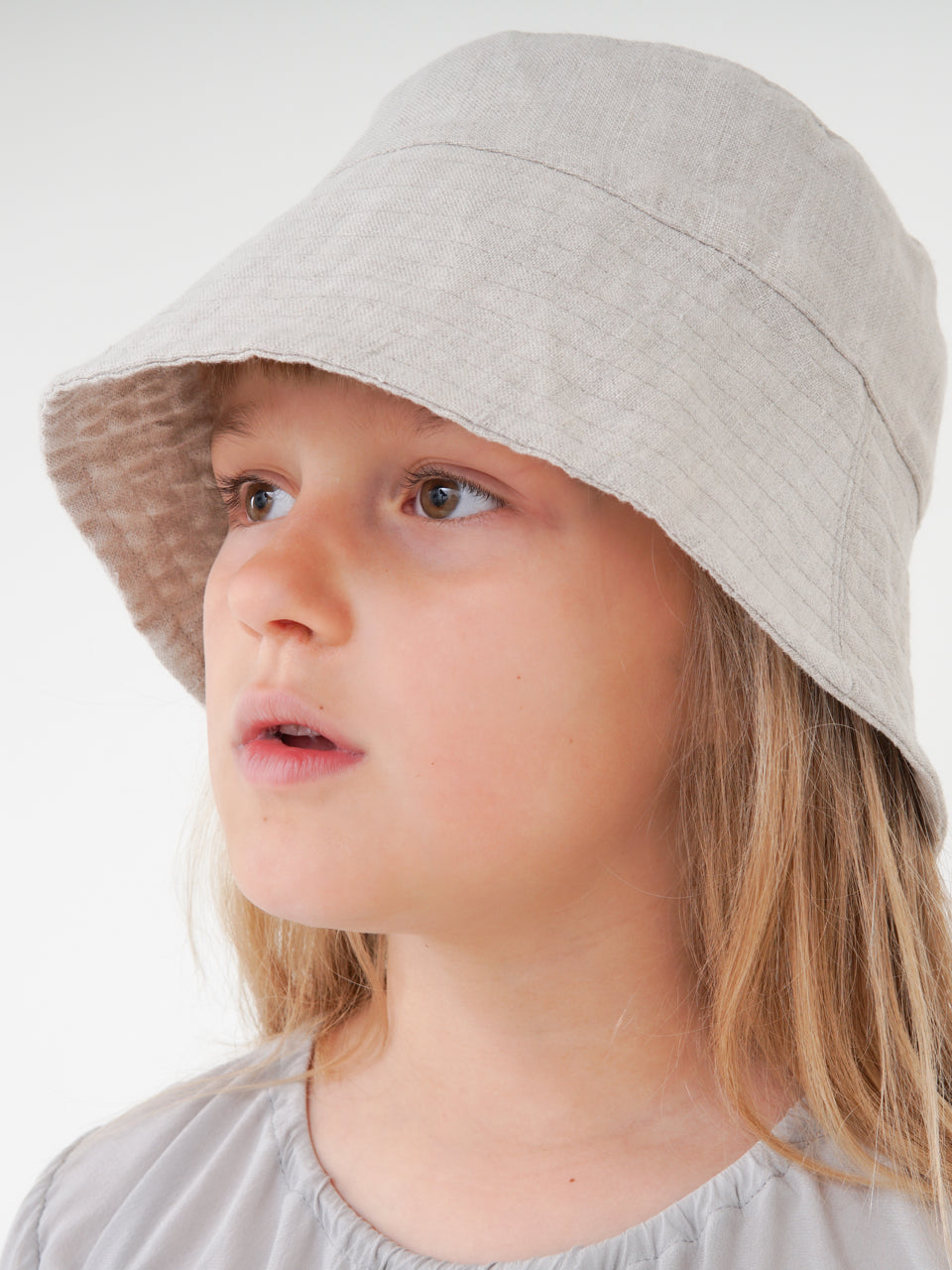 Linen Kids Bucket Hat